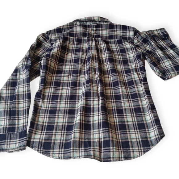 MOSSIMO SUPPLY CO. MEN'S BLUE PLAID LONG-SLEEVE BUTTON-DOWN SHIRT. SIZE S/P. - Picture 15 of 15